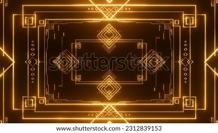 Art Deco Background 3D Rendering