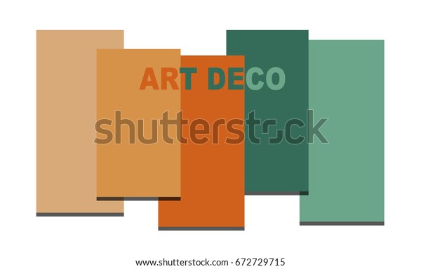 Art Deco Color Palette Stock Illustration 672729715