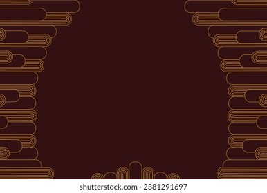 Art deco frame. Gatsby Style design a template for invitations, leaflets and greeting cards. The style of the 1920s - 1930s. Vector illustration. Vintage linear border. Dark red background - Powered by Shutterstock