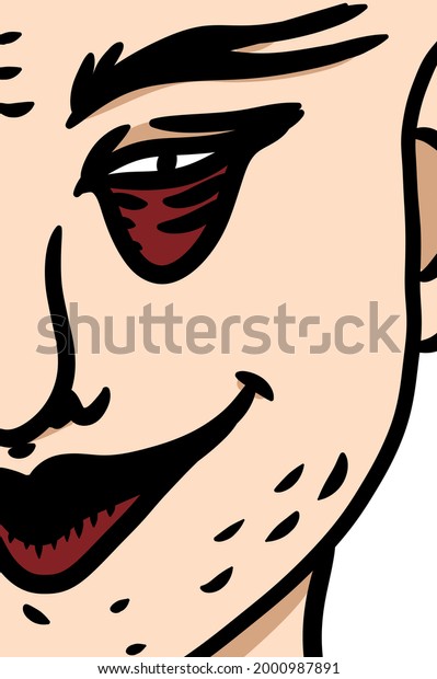 Art Face Man Cartoon Background Stock Illustration Shutterstock