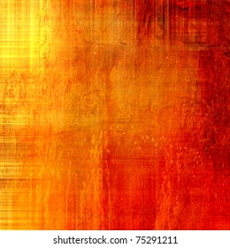 art grunge vintage textured bright red, orange, gold and yellow watercolor and graphic background, monochrome texture