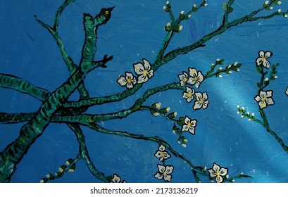 Art Oil Painting , Cherry Blossom Flower ,van Gogh 