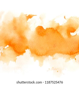 art orange watercolor background.space image