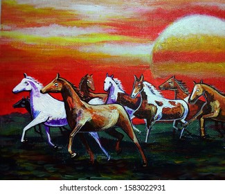 Art Painting Acrylic Color Running Horse Stock Illustration 1583022931 Shutterstock Art Painting Acrylic Color Running Horse Stock Illustration 1583022931 Shutterstock