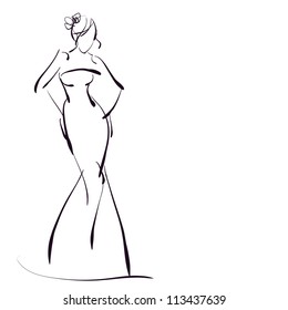 Dress sketches for fashion designing