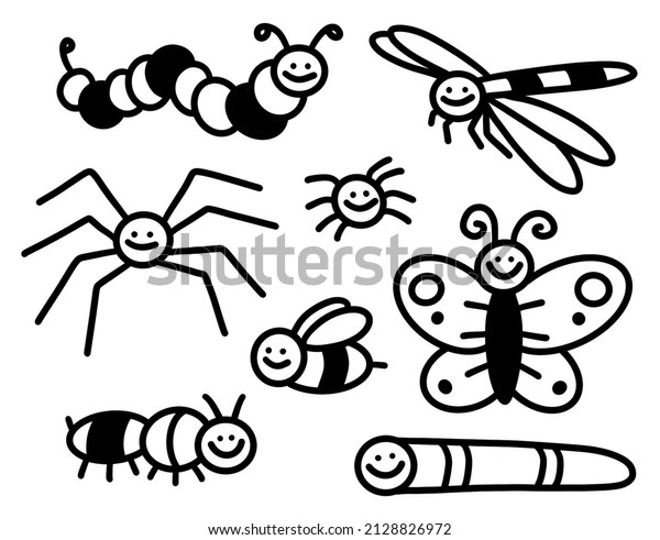 Art Some Funny Bugs Stock Illustration 2128826972 Shutterstock 4803