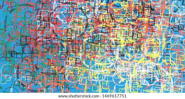 Art Wallpaper Creation Digital Canvas Mix Stock Illustration 1469617751  Shutterstock