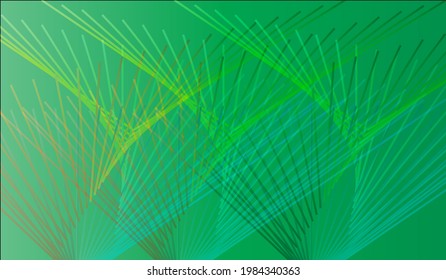 An Art Work Of Green Gradient Line Pattern Template.