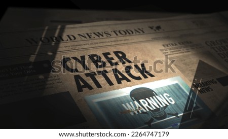 Articles about internet security and cyber crime in old newspaper; firewall, virus, hacker attacks