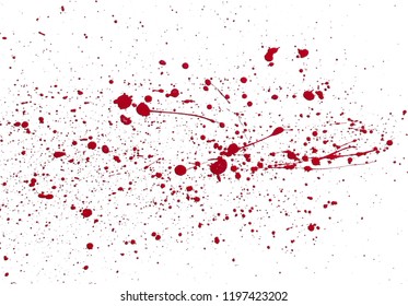 Artificial Blood Splatters On White Background Stock Illustration ...