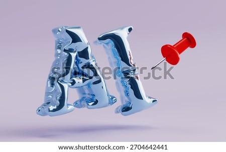Artificial Intelligence AI Bubble Futuristic Innovative Machine Learning Technology 3D Illustration