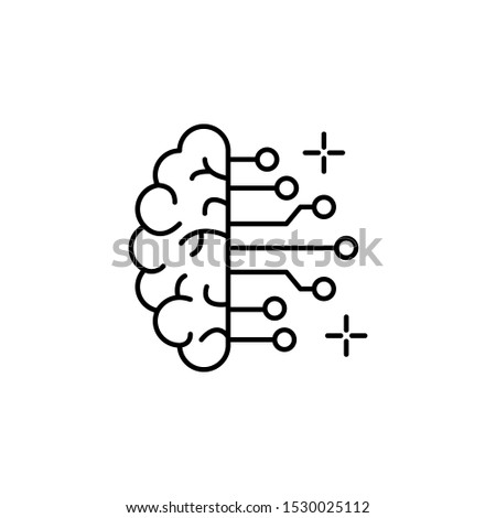 Artificial intelligence brain icon. Element of brain concept