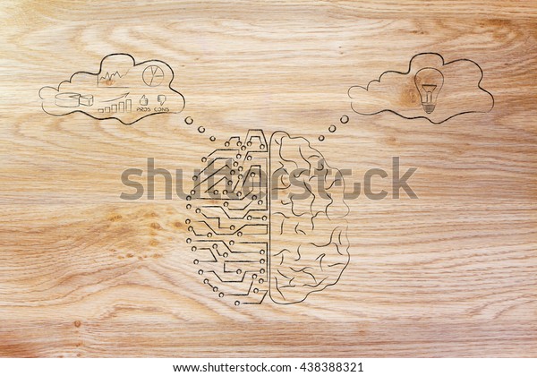 Artificial Intelligence Human Brain Comparison Design Stock Illustration 438388321 Shutterstock 2261