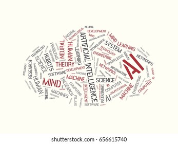 Artificial Intelligence Image Words Associated Topic Stock Illustration Artificial Intelligence Image Words Associated Topic Stock Illustration