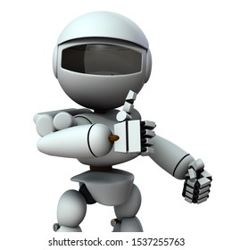 Artificial Intelligence Robot That Thumbs White Stock Illustration ...