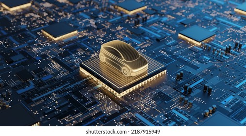 Artificial Intelligence Technology In Autonomous Driving, Future Car Software Technology.
Self-Driving Car, Autonomous Vehicle, Driverless Car, Robo-Car, 3D Illustration, 3D Rendering