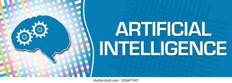 Artificial Intelligence Text Written Over Blue Stock Illustration ...