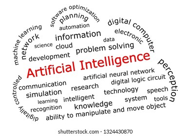 Artificial Intelligence Wordcloud Illustration Stock Illustration ...