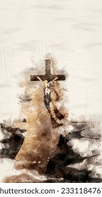 Artificial painting cross 