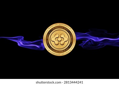 Artificial Superintelligence Alliance-fet cryptocurrency logos drawings on digital background.
