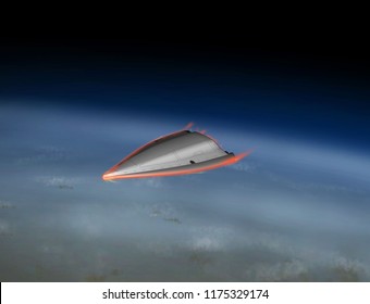 Artist Depiction Of The Secretive X-41 Space Plane During Reentry. (3d Illustration)