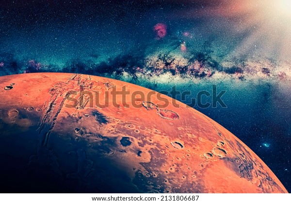 Artist view of the
Mars planet - 3D
render