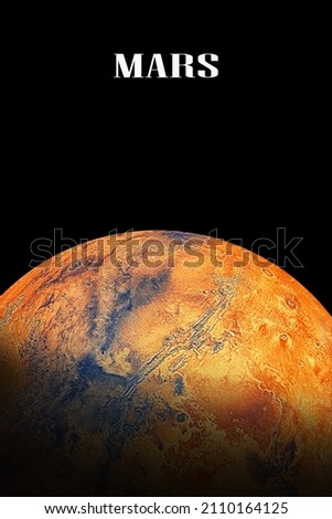 Artist view of the Mars planet - Elements of this image furnished by NASA - 3D rendering