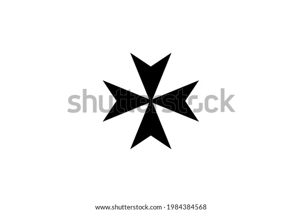 Artistic Design Black Maltese Cross Heraldry Stock Illustration ...