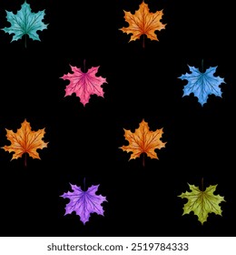 Artistic Fall Foliage: Vibrant and Charming Watercolor Maple Leaf Patterns for Crafting
 - Powered by Shutterstock