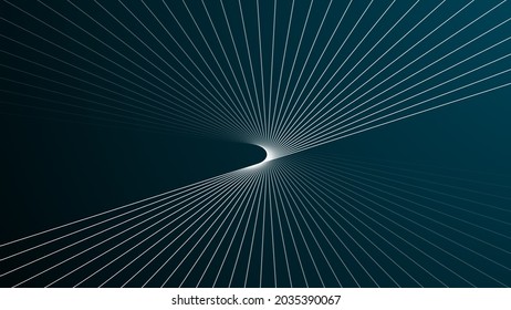 Artistic geometric line with colorful gradient background. perspectives of geometric abstraction.
