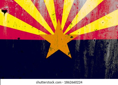 Arizona Poster Grunge Vertical Flag Arizona Stock Vector (Royalty Free ...