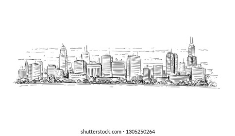 Artistic Sketchy Pen Ink Drawing Illustration Stock Illustration ...