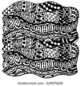 Artistically Ethnic Pattern Handdrawn Ethnic Floral Stock Illustration