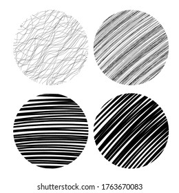 Circles Doodle Stripes On White Background Stock Vector (Royalty Free ...