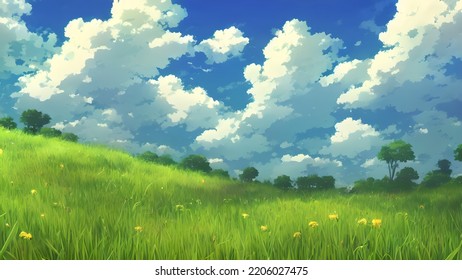 Artwork Of A Grassy Summer Field