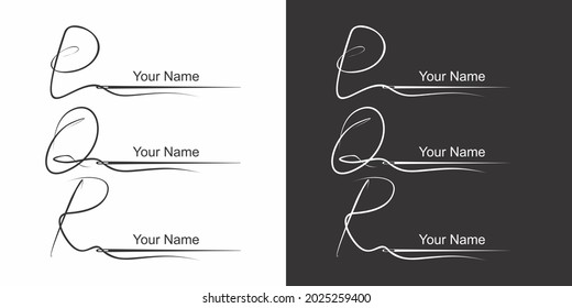 Artwork PQR Alphabet Letters With Needle