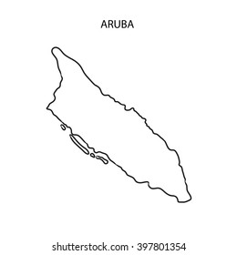 Aruba Map Outline