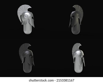 Aryan Warrior Helmet Concept 3d Rendering Illustration