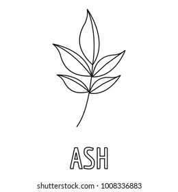 Ash Leaf Icon. Outline Illustration Of Ash Leaf  Icon For Web