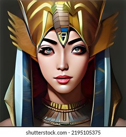 Asian Egyptian Princess Crown Jewellery Stock Illustration 2195105375 ...