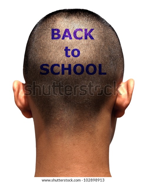 Asian Teen Back Head Short Hair Stock Illustration 102898913