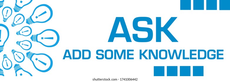 ASK - Add Some Knowledge concept image with text and related symbols.