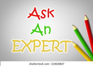 Ask An Expert Concept text