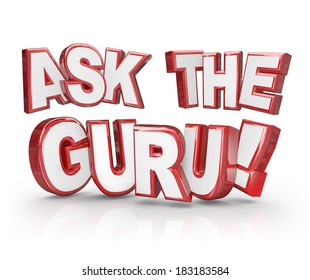 Ask The Guru 3D Words Advice Help Assistance Expert