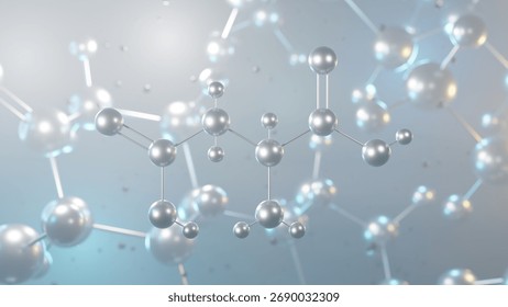 aspartic acid molecular structure, 3d model molecule, alpha-amino acid structural chemical formula view from a microscope