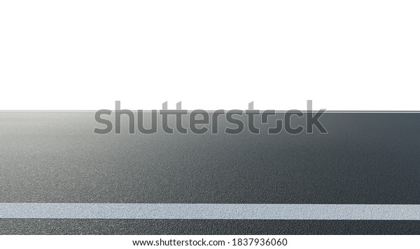 Asphalt Road Side Angle Isolated On Stock Illustration 1837936060