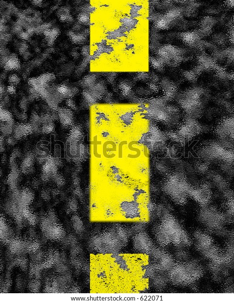 Asphalt Road\
With Yellow Stripes Background\
Texture
