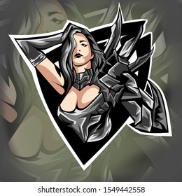 Assasin Logo Esport Woman Sexy And Fantasy