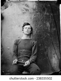 Assassins. Lewis Payne, In Sweater, Seated And Manacled. Photograph By Alexander Gardner, April 1865
