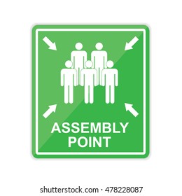 Assembly Point Signage Vector Illustration Stock Vector (Royalty Free ...